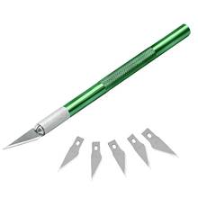 Non-Slip Metal Scalpel Knife Tools Kit Cutter Engraving Craft knives + 5pcs Blades Mobile Phone PCB DIY Repair Hand Tools 2024 - buy cheap