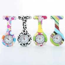 Portable printNumerals Round Dial Silicone Nurse Watch Brooch Tunic Numerals Pocket Watch Electric Watch New Fashion Watches 2024 - buy cheap