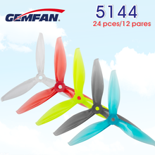 24pcs / 12pairs Gemfan 5144 5inch tri-blade/3 blade Propeller compatible F40PRO 2207 2306 Brushless motor for FPV RC Drone props 2024 - buy cheap