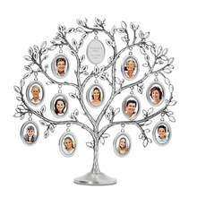 Frames Photo Frame Family Tree With 12 Picture Frames Silver Plated Classic Aluminum Photo Frames For Table Desktop Decoration 2024 - buy cheap