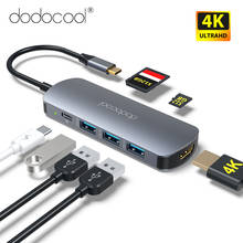 Dodocool-concentrador de red USB C 4K, 7 en 1, HDMI, adaptador compatible con USB C a USB 3,0, Dock para MacBook Pro USB-C tipo C 3,1, divisor de USB-C 2024 - compra barato