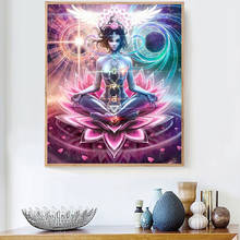 5D DIY Diamond Painting Lotus Buddha Painting Cross Stitch Full Square Round Diamond Embroidery Mosaic Home Decoration Gifts 2024 - buy cheap