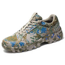 Sapatos masculinos respirável malha camuflagem tênis ao ar livre sapatos casuais homem caminhadas sapatos formadores zapatos de hombre 38-46 2024 - compre barato
