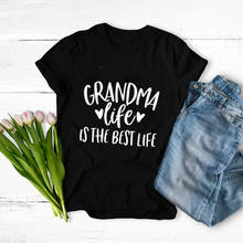 Camiseta con estampado de la abuela la vida es la mejor vida, ropa Vintage Grunge, Top 2024 - compra barato