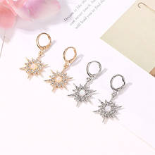 8Seasons 1Pair Fashion Star Rhinestone Alloy Hoop Earrings For Women Gold/Silver Color Wedding Party Club Jewelry 35mm x 20mm 2024 - buy cheap