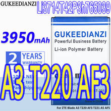 Bateria de lítio integrada 3950mah, para zte blade a3 t220 af3 t221 a5 af5, baterias de substituição 2024 - compre barato
