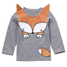 Baby Store cartoon animals fox Newborn Toddler Boy Girl Tops Long Sleeved Shirt Clothes Cotton Outfit Cute clothes 2024 - купить недорого