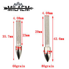 Puntas de punta ancha de 4,2mm para tiro con arco, puntas de flecha de acero inoxidable de 60/80 Gr, accesorios de entretenimiento al aire libre, 20 Uds. 2024 - compra barato