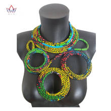 2020 Hot Sale African Ankara Handmade Rope Necklaces For Women African Style Java Wax Print Necklace WYB117 2024 - buy cheap