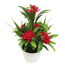Artificial Fake Lotus Flower Potted Plant Bonsai Wedding Party Garden Home Decor 2024 - buy cheap