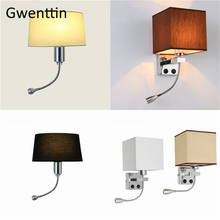 Modern Led Wall Lamps Fabric Wall Sconces Mirror Lights for Reading Living Room Stairs Bedroom Bedside Lamp Home Decor Luminaire 2022 - buy cheap