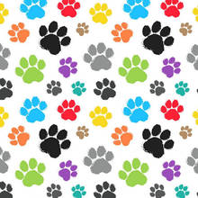 Cartoon Colorful Paw 100% Cotton Fabric for Sewing Dress Printed Tissue For Kids Clothes Patchwork DIY Material 2024 - buy cheap