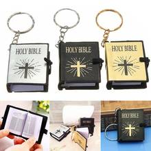 Religious decoration gift Mini Bible Keychain Pendant Christian Jesus Holy Scripture Golden Black Holy Writ  Party Holy gift 2024 - buy cheap