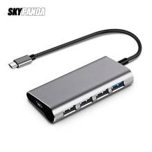 Concentrador de carga rápida tipo C a 4 puertos USB3.0 PD, aleación de aluminio, 5gbps, divisor de supervelocidad, USB C, para Mac Book, Xiaomi, GALAXY S8 2024 - compra barato