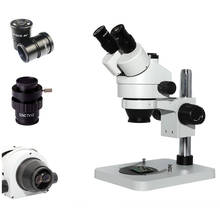 Microscopio estéreo con ZOOM Trinocular de XSZ7045-B1, adaptador de montaje en C para reparación de teléfonos móviles, inspección PCB 2024 - compra barato
