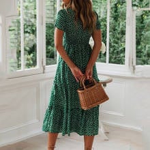 Vestidos Vintage Vintage Print Puff Sleeve summer Beach sweet dresses Casual Square collar floral maxi long dress 2020 festa 2024 - buy cheap