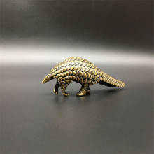 Antique Bronze Mini Pangolin Statue Miniatures Figurines Copper Pangolin Model Ornaments Desktop Decoration Accessories Men Gift 2024 - buy cheap