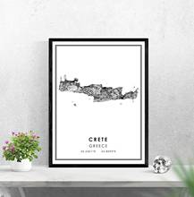 Crete Greece map print poster canvas | Crete Greece Street map | Crete Greece city map print poster canvas 2024 - buy cheap