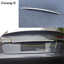 Car Styling Cover Stainless Steel Back Rear Door Bottom Tailgate Frame Plate Trim Lamp  Tesla Model 3 Model3 2018 2019 2020 2021 2024 - buy cheap