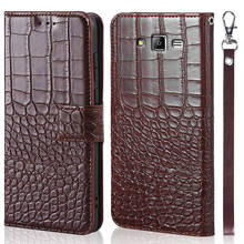 PU Leather Flip Case for Samsung Galaxy J5 2015 J5008 J500 J500H J500F J500h  Magnetic clasp crocodile lines Cover Case 2024 - buy cheap