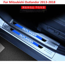 High-quality stainless steel Door Sill Plate Door Scuff Cover Kick Step Trim Protector For Mitsubishi Outlander 2013-2018 2024 - buy cheap