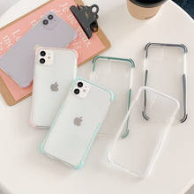 LOVECOM Solid Color Shockproof Case For iPhone 12 11 Pro Max 12 Mini XR XS Max X 7 8 6S Plus Soft TPU Full Body Clear Back Cover 2024 - buy cheap
