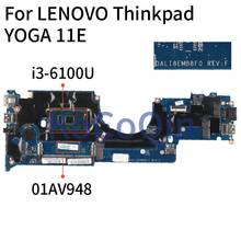 KoCoQin DALI8EMB8F0 Laptop motherboard For LENOVO Thinkpad YOGA 11E Core SR2EU I3-6100U Mainboard 01AV948 Tested 100% 2024 - buy cheap