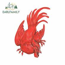 EARLFAMILY 13cm x 11cm For Chicken Rooster Vinyl Car Stickers Vinyl Material Decal Waterproof Anime Graphics Decoration 2024 - buy cheap
