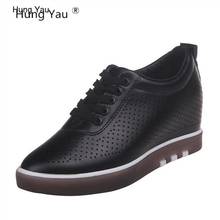 Breathable Flat Women Black Shoes Spring Summer Style Mesh Leather Cut Out Lady Round Toe Shoes Slip On Black Loafers Size 35-40 2024 - buy cheap