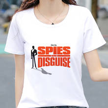 Spies in disguise 2019 novo verão t camisa feminina moda manga curta camiseta branco seção fina hipster tshirt topos roupas 2024 - compre barato