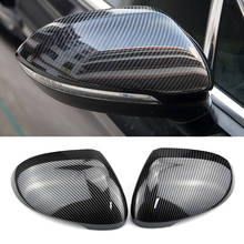 ABS carbon black Mirror Cover Rearview Side Mirror Cap For VW Volkswagen For VW Passat B8 Arteon 2016-2019 2024 - buy cheap