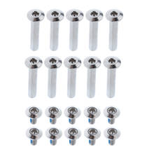 1 Set Inline Skate Wheel Screw Nail Replacement Skates Nut Bolts Silver 2024 - buy cheap