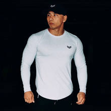 Autumn New Long sleeve T-shirt Men Running Sport Cotton Skinny Shirts Gym Fitness Training t shirt Male Tee Tops Brand Clothing 2024 - buy cheap