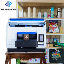 Punehod UV LED Flatbed A3 Size Printer for Glass/Phone Case/Metal Bottole Automatic White Ink 2*TX800 Printhead Printing Machine 2024 - buy cheap