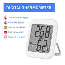 Termômetro higrômetro digital para parede, monitor de temperatura e umidade interna para bebês com tela lcd e notificação de alerta 2024 - compre barato