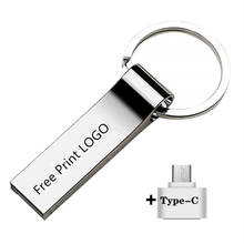 High Quality Metal 2 IN 1 Type-C Usb Flash Drive Memory Stick 4GB 8GB 16GB 32GB Pen Drive 64GB Pendrive Print Logo 2024 - buy cheap