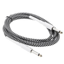 ammoon 3 Meters/ 10 Feet Electric Guitar Cable Bass Musical Instrument Cable Cord 1/4 Inch Straight to Right Angle Plug 2024 - buy cheap