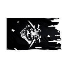 Bandeira do peito do homem morto, 90x cm, caveira quebrada dupla, bandeira do pirata, jack, ham, jolly, laser para decoração 2024 - compre barato