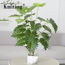 Buquê artificial de plantas tropicais, 75cm, 24 folhas, palmeira falsa, plástico, planta verde, folhagem, decoração de casa 2024 - compre barato