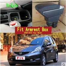 For Honda Fit Jazz 2nd generation Center console Arm Rest Armrest Box central Store content Storage with cup holder ashtray USB 2024 - buy cheap