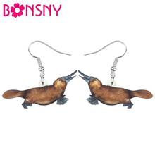 Bonsny Acrylic Australia Platypus Duckbill Duck Earrings Animal Drop Dangle Jewelry For Women Girl Teen Kid Decoration Gift Bulk 2024 - buy cheap