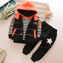 2020 Baby Boys Winter Clothes Set Baby Girls Plus Velvet 3 Pcs Clothing Suit Letter Baby Outfits for Kids Girls Clothes 2024 - buy cheap