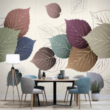 beibehang Custom Nordic plant leaves retro wallpapers for living room mural TV background papel de parede 3D mural wallpaper 2024 - buy cheap