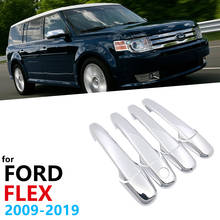 Chrome Handles Cover for Ford FLEX 2009~2019 Car Handles Auto Accessories Stickers 2010 2011 2012 2013 2014 2015 2016 2017 2018 2024 - buy cheap