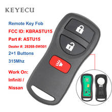 Keyecu-chave remota de entrada 315mhz para carro, para infiniti, nissan, frontier, murano, armada, pathfinder 2024 - compre barato