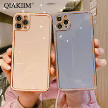 Luxury Gold Plating Case for iPhone 12 Mini 11 Pro Max XS XR X 8 7 Plus SE 2 Electroplated Silicone Lens Protection Phone Cover 2024 - buy cheap