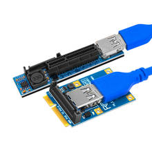 Riser-extensor de cartão pci-e para pci express x4 riser, adaptador de placa 15pin sata, conector de energia com cabo usb3.0, cabo de extensão 2024 - compre barato