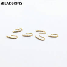 New arrival!17x7mm50pcs Cubic Zirconia/Real gold-plated ear hooks for Hand Made Earrings DIY parts,Jewelry Findings & Components 2024 - buy cheap
