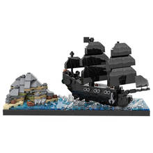 Building Block C5194 Curse Of The Black Pearl Ship Mini Pirate Harbor Sailing World  Pirate Ship Brick Model Children's Toys 2024 - buy cheap