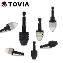 TOVIA 0.3-6.5mm Keyless Drill Chuck 1/4" Hex Shank Drill Bits Adapter for Electric Screwdriver 2024 - buy cheap